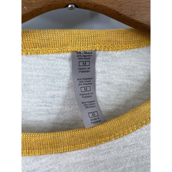 Aspen Crewneck Raglan T Shirt Size Medium 3/4 Sleeve Pullover Graphic Colorblock - Picture 4 of 5